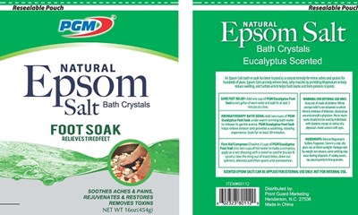 Label (Eucalyptus Scented Espom Salt Label)